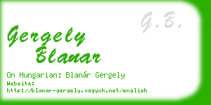 gergely blanar business card